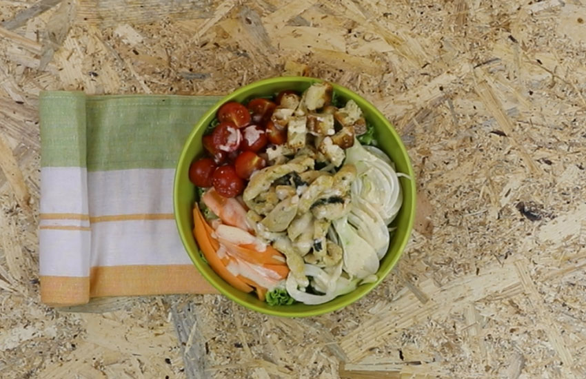 Cesar salad con maionese al Soia Barista