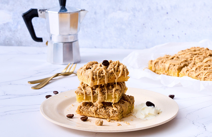 Torta crumble al caffè